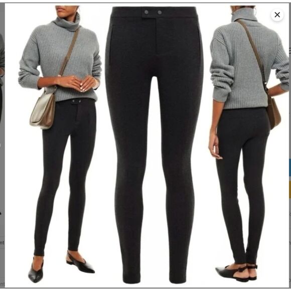 Vince Stretch Ski Pants Trousers Size 0 Gray with metal accents & zippers - Picture 1 of 13